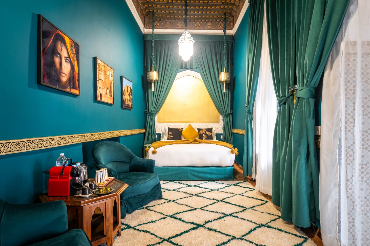 Dunes Suite interior, Riad Dar Alhambra