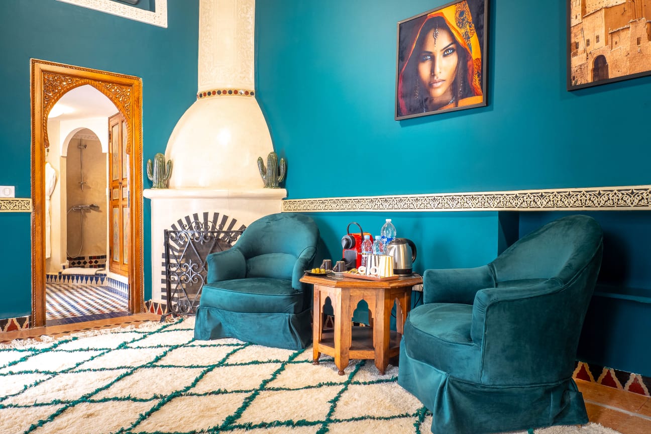 Dunes Suite interior, Riad Dar Alhambra