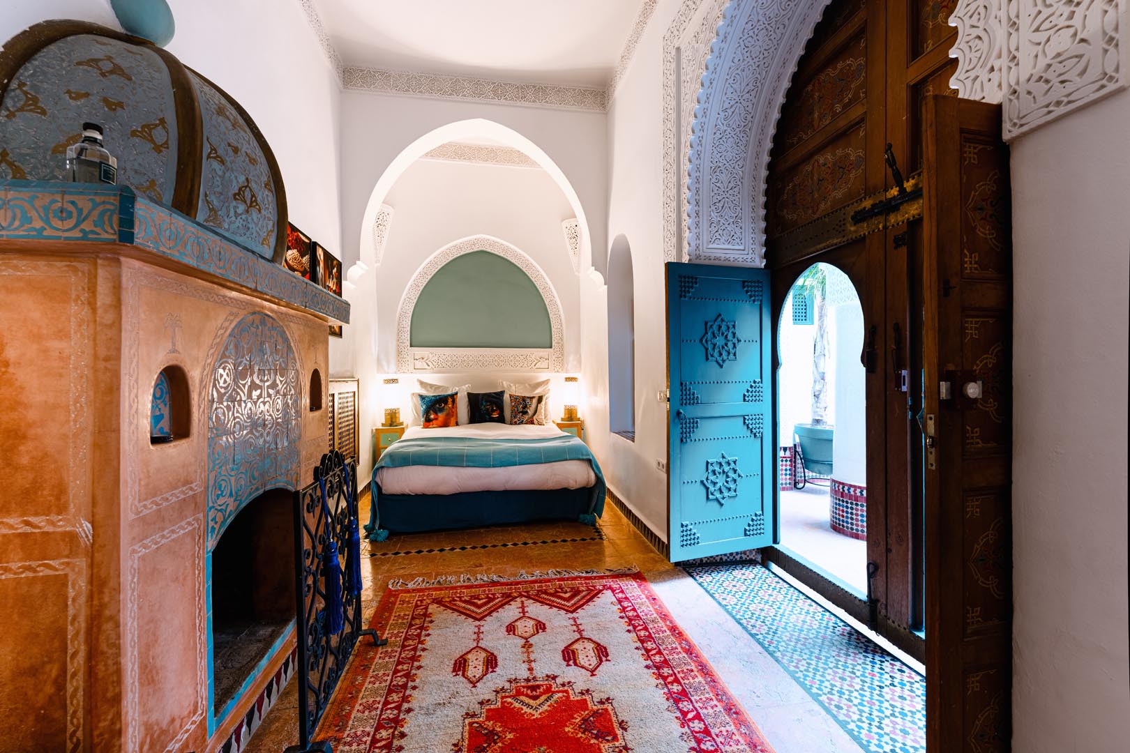 Chaouen Suite interior, Riad Dar Alhambra